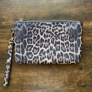 Cheetah print wristlet